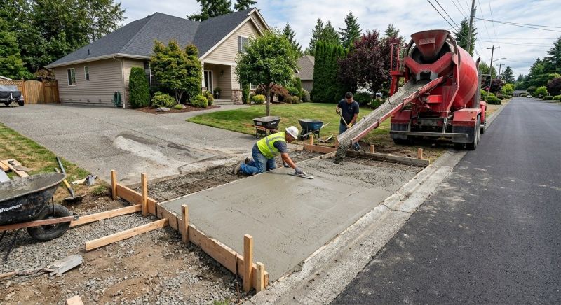 Apron Pouring in Flower Mound, TX