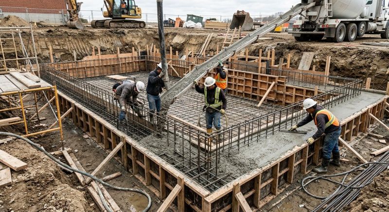 Basement Concrete Installation in Bedford, TX