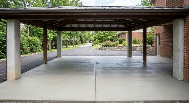Carport Concrete Installation in Flower Mound, TX