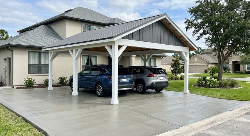 Carport Concrete Installation in Flower Mound, TX