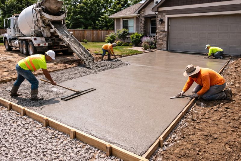 Cement Driveway Paving in Flower Mound, TX