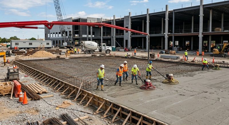 Commercial Slab Installation in Lake Dallas, TX