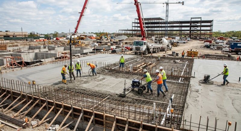 Commercial Slab Installation in Plano, TX
