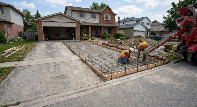Concrete Driveway Enlargement in Flower Mound, TX