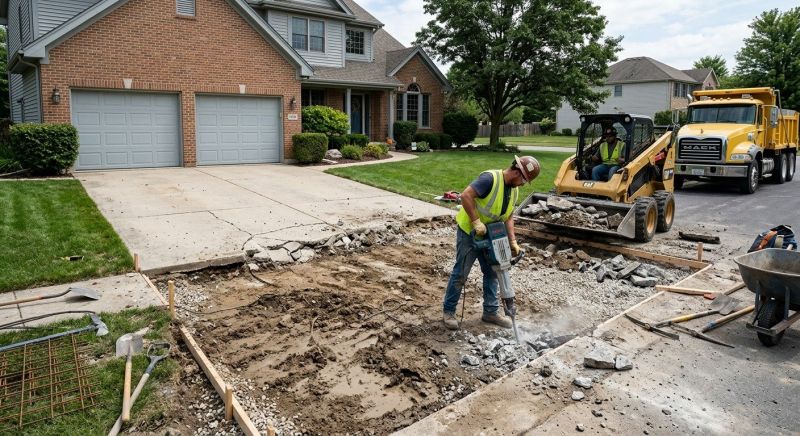 Concrete Driveway Enlargement in Flower Mound, TX