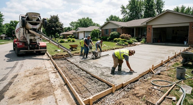 Concrete Driveway Installation in Addison, TX