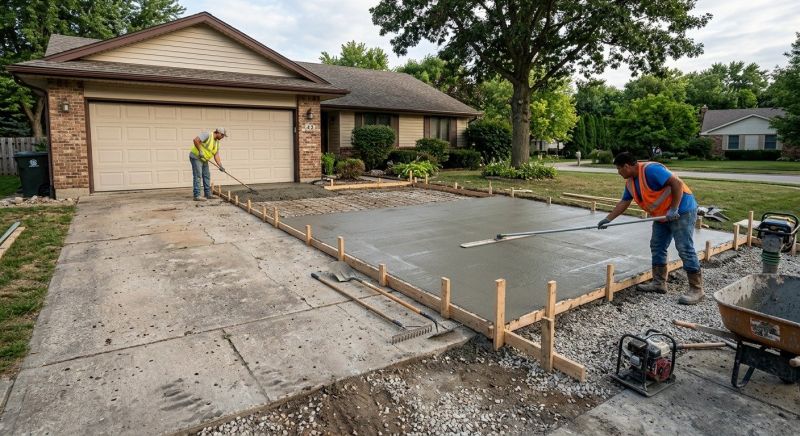 Concrete Driveway Installation in Ponder, TX