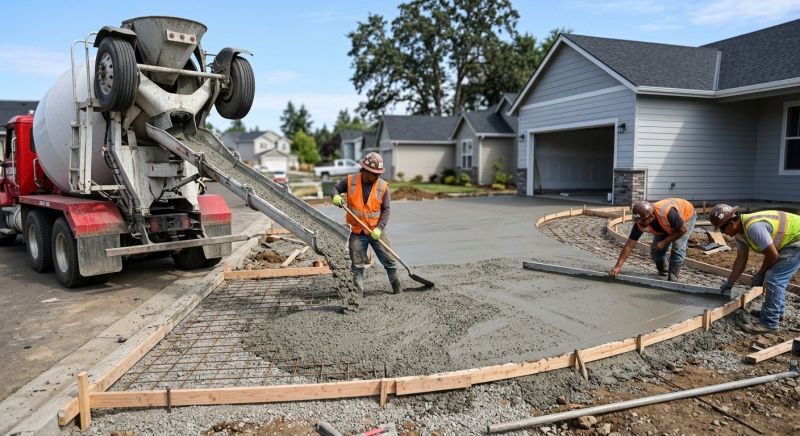 Concrete Driveway Pouring in Flower Mound, TX