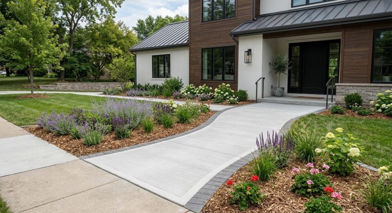 Concrete Path Installation in Flower Mound, TX