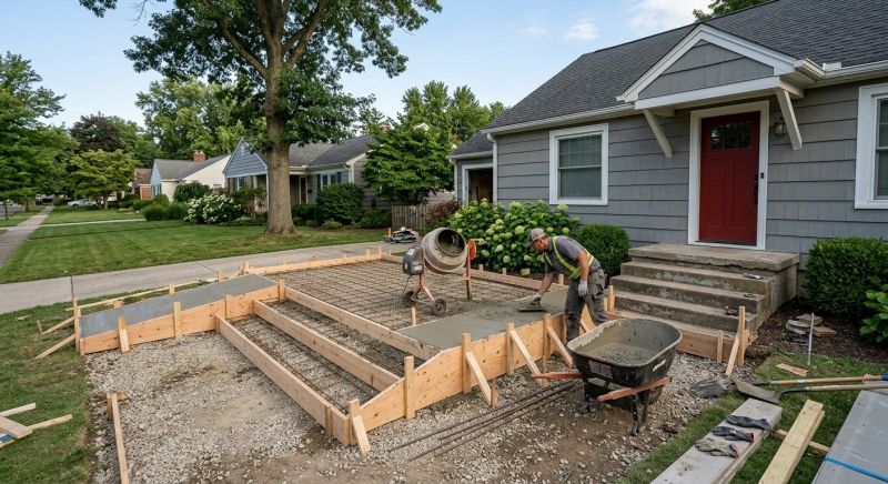 Concrete Porch Installation in Grand Prairie, TX