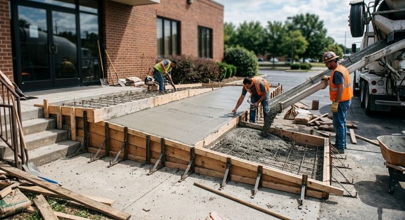 Concrete Ramp Installation in Haltom City, TX