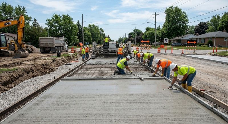 Concrete Road Paving in Flower Mound, TX