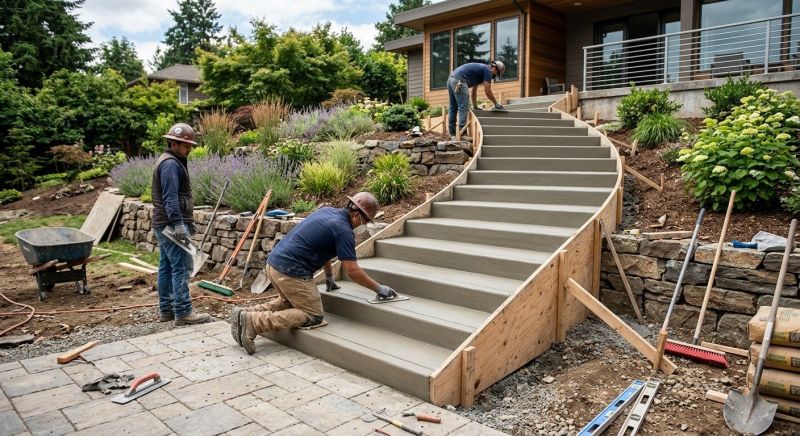 Concrete Stairs Installation in Carrollton, TX