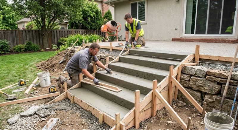 Concrete Stairs Installation in Denton County, TX
