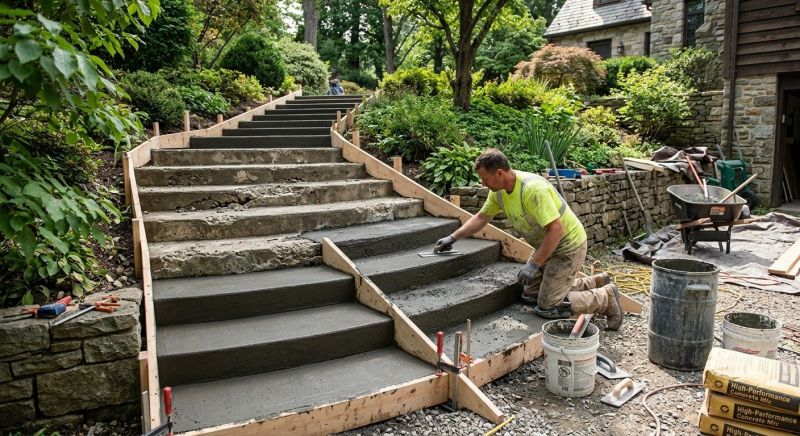 Concrete Stairs Installation in Grand Prairie, TX