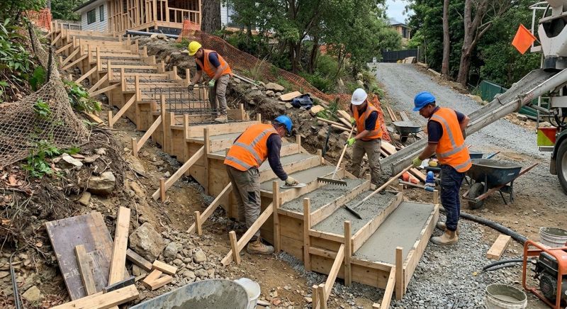Concrete Stairs Installation in North Richland Hills, TX