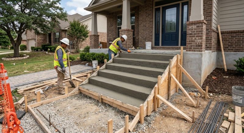 Concrete Stairs Installation in Roanoke, TX