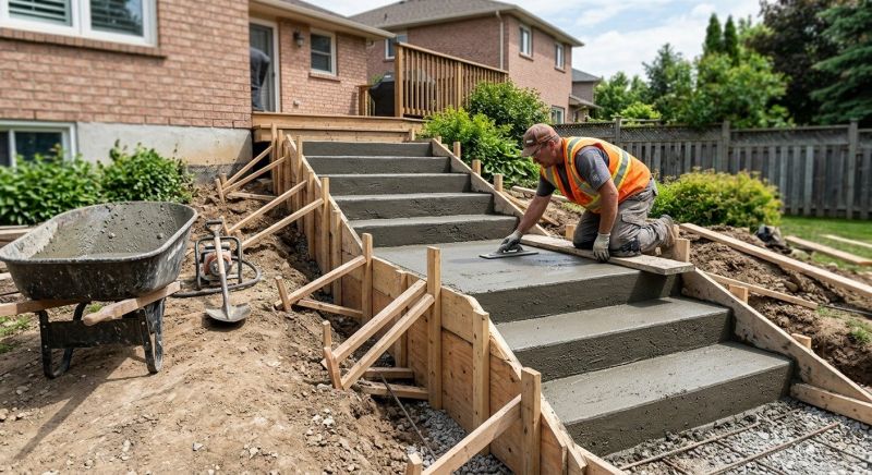 Concrete Steps Replacement in Roanoke, TX