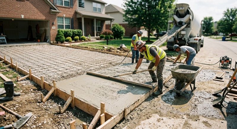 Driveway Slab Installation in Addison, TX