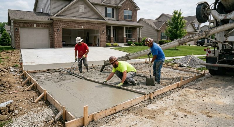 Driveway Slab Installation in Aubrey, TX