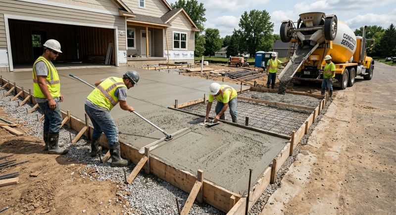 Driveway Slab Installation in Denton County, TX