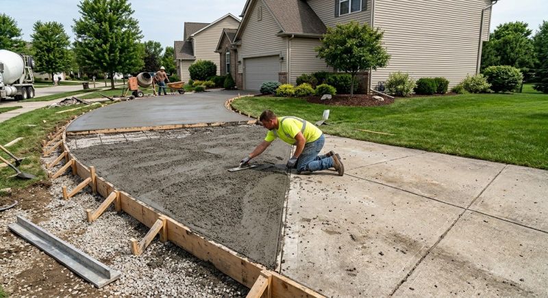 Driveway Slab Installation in Haltom City, TX