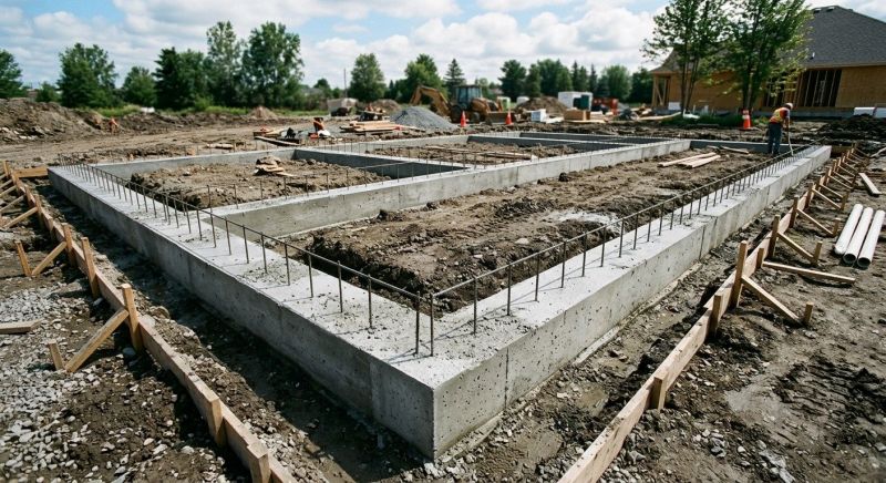 House Footing Construction in Flower Mound, TX