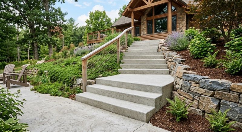 Poured Steps Installation in Argyle, TX