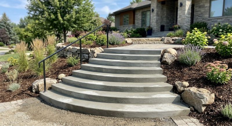 Poured Steps Installation in Southlake, TX