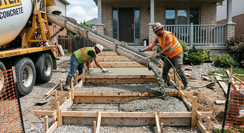 Steps Pouring in Flower Mound, TX