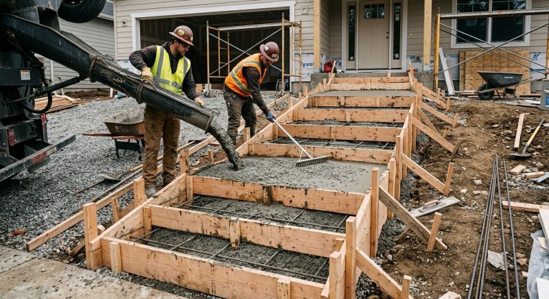 Steps Pouring in Flower Mound, TX