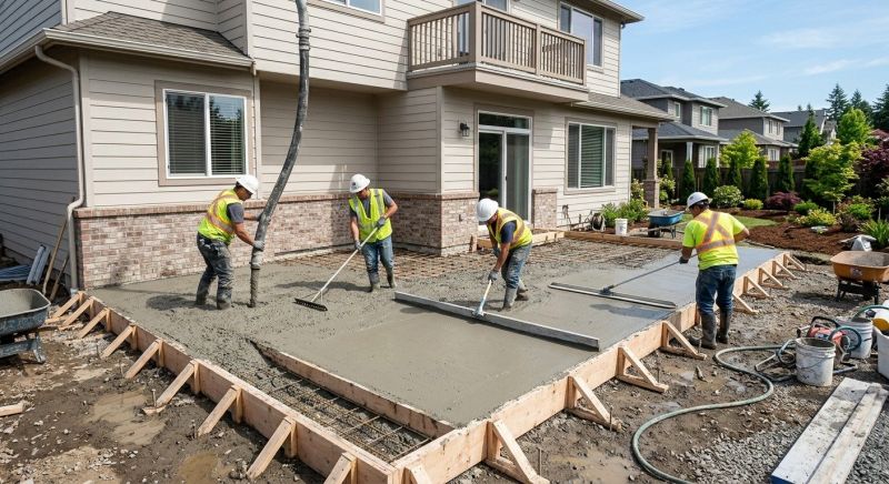 Veranda Pouring in Rhome, TX